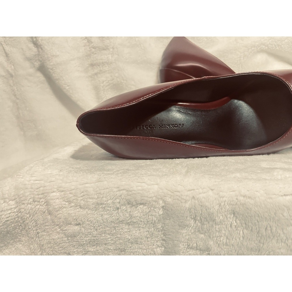 Rebecca Minkoff West Pointed Toe Pump – Women's – Burgundy – Leather – Classic - Picture 7 of 7